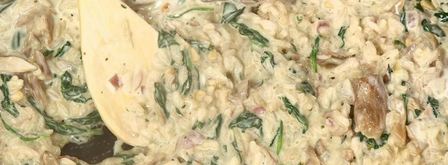 грибное ризотто со шпинатом. Шаг 6