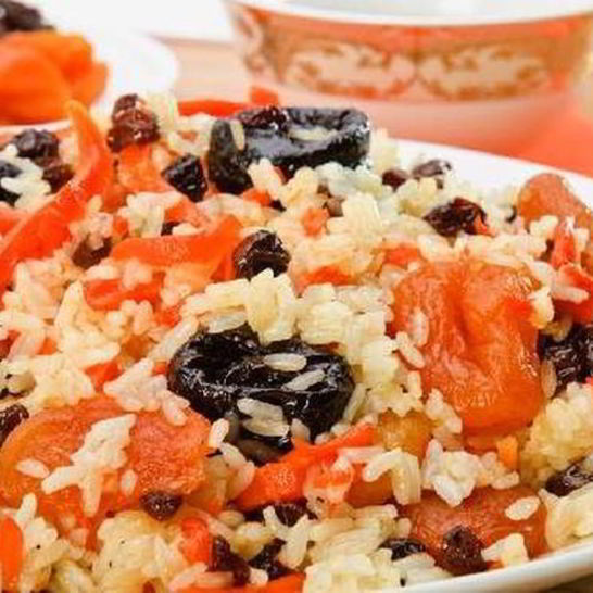 Рецепт овощного ризотто с сухофруктами