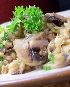 Ризотто из перловки с грибами