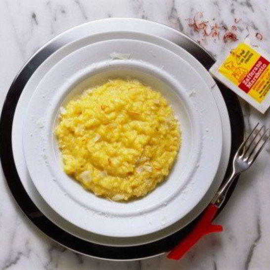 Рецепт ризотто с двумя видами сыра и шафраном