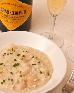 Ризотто с гребешками