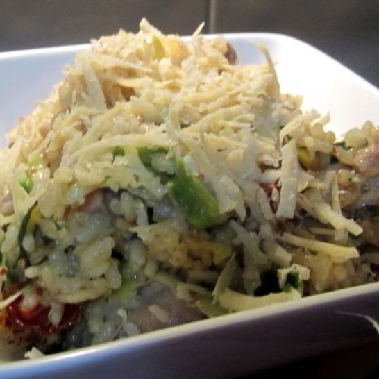 Рецепт ризотто с кабачками и курицей