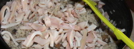 ризотто с кальмарами и шампиньонами. Шаг 9