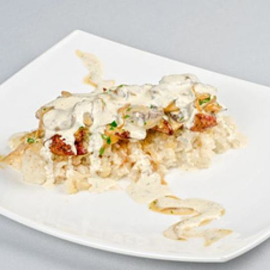 Рецепт ризотто с куриной печенью