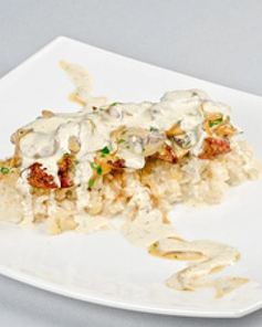 Ризотто с куриной печенью