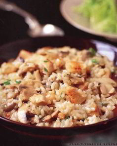 Ризотто с курицей и грибами