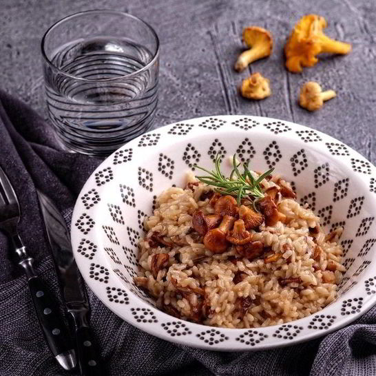 Рецепт ризотто с лисичками