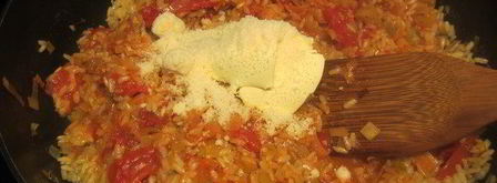 ризотто с луком-пореем и помидорами. Шаг 6