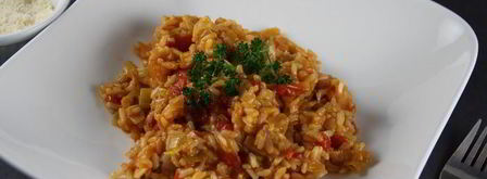 ризотто с луком-пореем и помидорами. Шаг 7