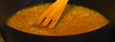 ризотто с сельдереем, ветчиной и пармезаном. Шаг 5