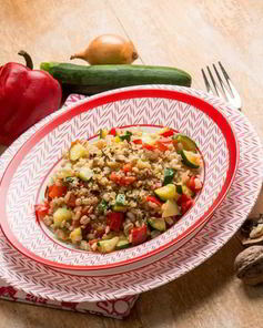 Ризотто с цуккини и перцем