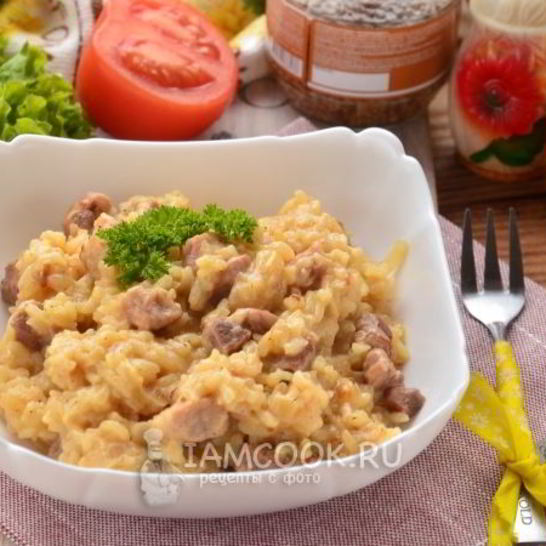 Рецепт ризотто со свининой