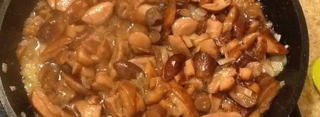 сливочное ризотто с польскими грибами и пармезаном. Шаг 2