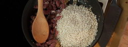 утиное филе с банановым ризотто. Шаг 4