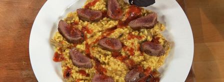 утиное филе с банановым ризотто. Шаг 8