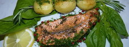 форель с картофелем на розмариновой веточке. Шаг 3