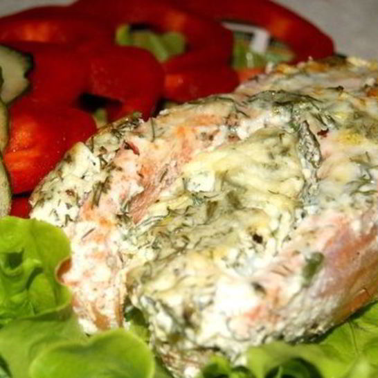 Рецепт форели в сметане