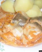 Хек с овощами