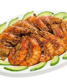 Креветки с имбирем и хересом