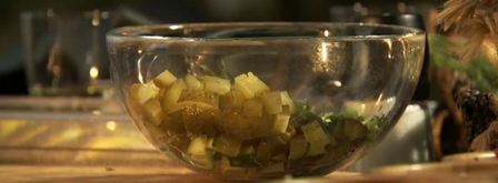 лещ на решетке с огуречным салатом. Шаг 3