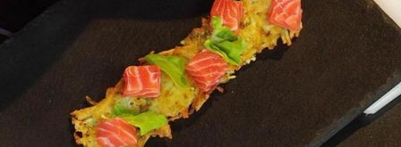 лосось с апельсиновым желе и картофелем рести. Шаг 11