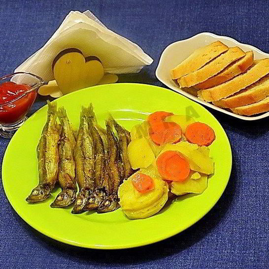 Рецепт мойвы с картошкой в духовке