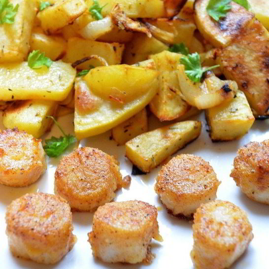 Рецепт мурманских гребешков с пряной корочкой