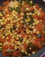 Палтус с овощами