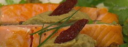 семга с баклажанным пюре. Шаг 13