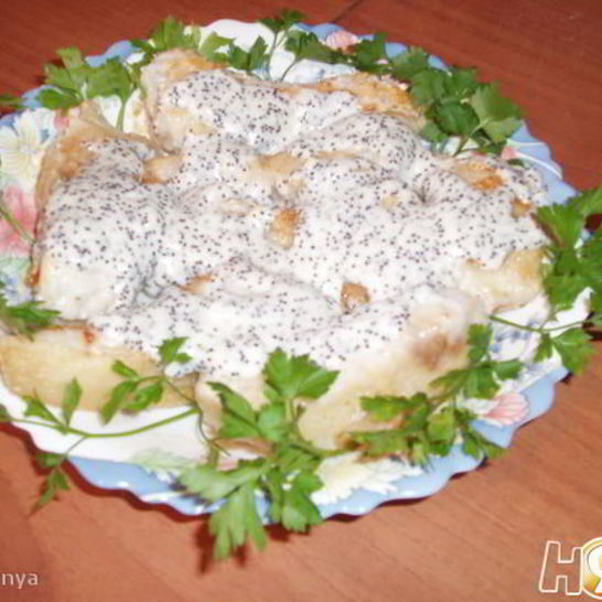 Рецепт судака под маково-сливочным соусом