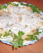 Судак под маково-сливочным соусом