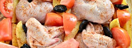 цесарка в духовке с картофелем и черносливом. Шаг 3