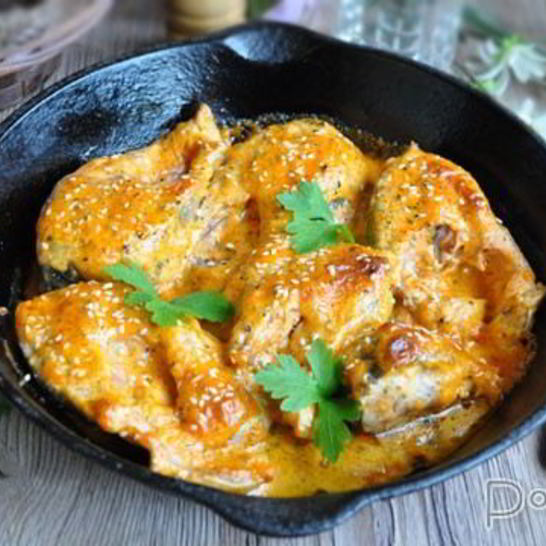 Рецепт запеченной горбуши с плавленым сыром и майонезом