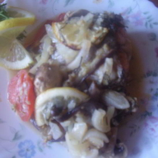 Рецепт запеченых хвостов лосося в овощном соку