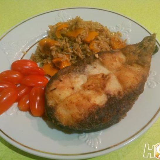 Рецепт жаренной рыбы с рисом в соевом соусе