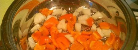 жаренная рыба с рисом в соевом соусе. Шаг 3