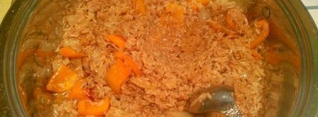 жаренная рыба с рисом в соевом соусе. Шаг 5