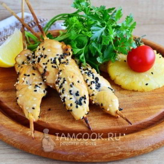 Рецепт диетического шашлыка из куриной грудки