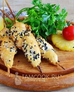 Диетический шашлык из куриной грудки