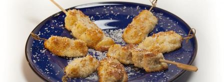 фруктовые шашлычки в кокосовом бисквите. Шаг 5