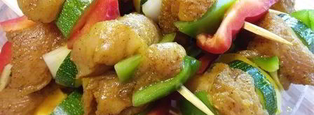 куриный шашлычок по-карибски с манговой сальсой. Шаг 4