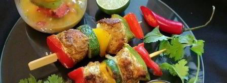 куриный шашлычок по-карибски с манговой сальсой. Шаг 7