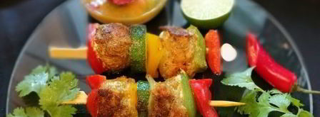 куриный шашлычок по-карибски с манговой сальсой. Шаг 8