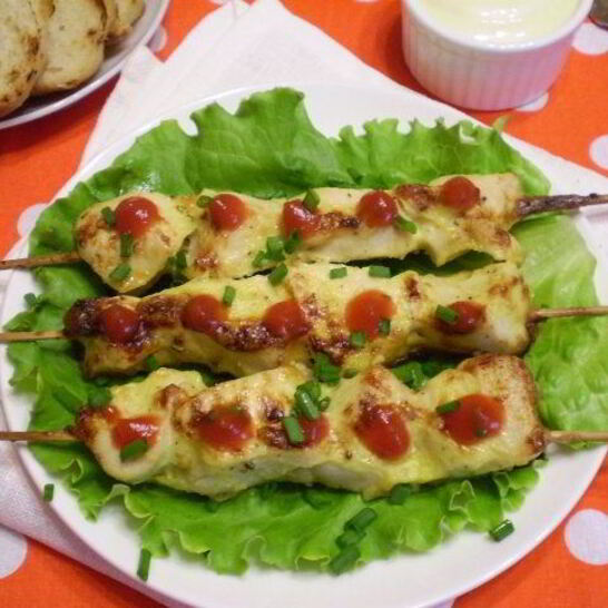 Рецепт куриных шашлычков на шпажках в духовке