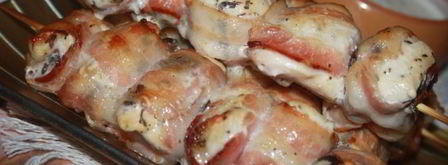 куриные шашлыки в беконе. Шаг 3