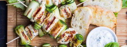 лимонно-горчичные куриные шашлычки с рулетиками из цукини. Шаг 8