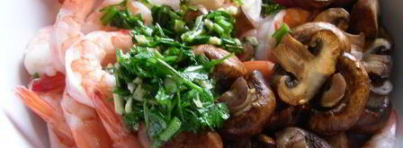 шашлычки из креветок с овощами и грибами. Шаг 6