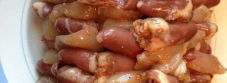 шашлычки из куриных сердечек и грудки. Шаг 2