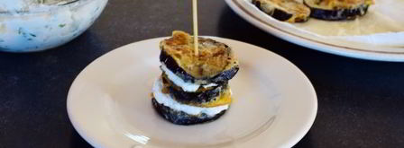 шашлык из баклажана в кляре с сыром. Шаг 16