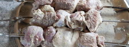 шашлык из баранины на кефире. Шаг 11